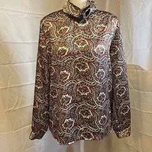 Patterned Long Sleeve Blouse